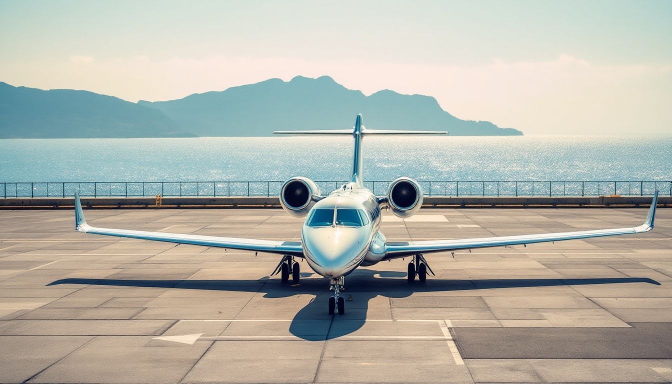 Avrupa kıtasında özel jet rotası üzerinde; Capri, Nice ve Santorini gibi tatil destinasyonları.